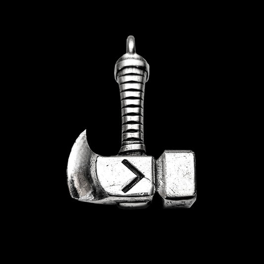 AXE Hammer Silver Pendant