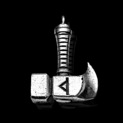AXE Hammer Silver Pendant